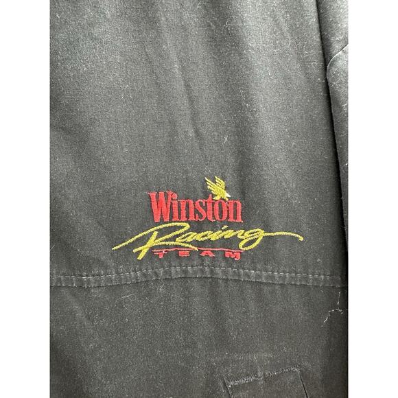 Winston by Swingster Mens Jacket Size Unknown Black Zip Up Racing Team Vintage - Picture 4 of 13